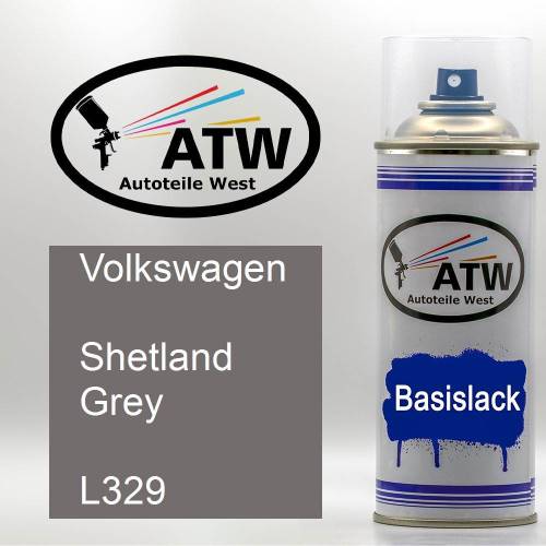 Volkswagen, Shetland Grey, L329: 400ml Sprühdose, von ATW Autoteile West.